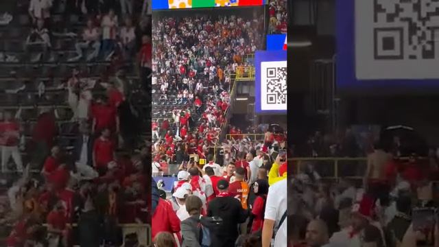 Болельщики сборных Турции и Грузии устроили массовую драку на стадионе в немецком Дортмунде