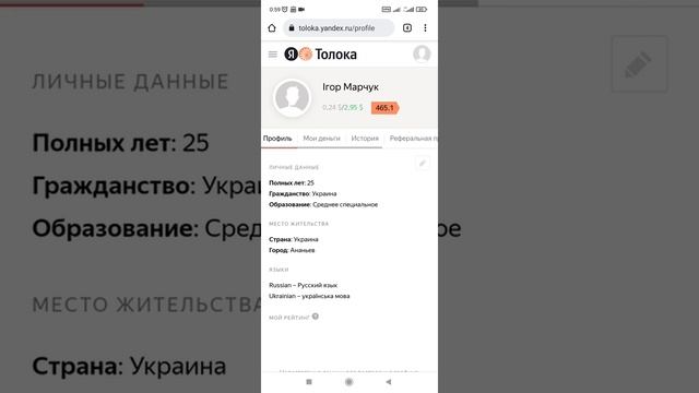 Яндекс Толока. Заработок за час.