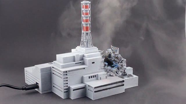 Инженер-трудяга создал увлажнитель воздуха в форме взорвавшейся Чернобыльской АЭС.