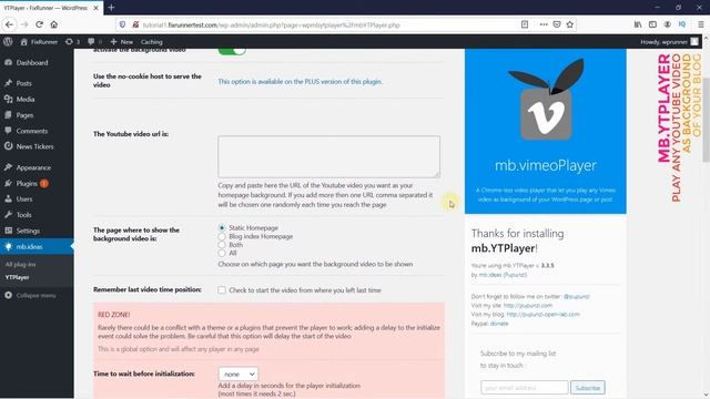 How To Add A YouTube Video As Full-screen Background In WordPress