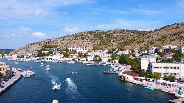 Балаклава Крым с высоты птичьего полета видео с дрона аэросъёмкаBalaklava Crimea drone video