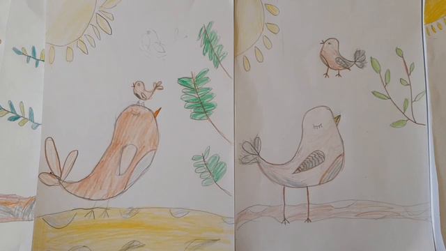 Урок ИЗО .1класс.Учимся рисовать птичку .Работаем карандашами