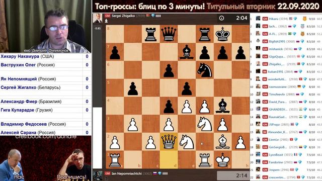 Топы бьются в блиц! 💥 Титульный вторник 22.09.2020 🎤 Дмитрий Филимонов ♕ Шахматы блиц
