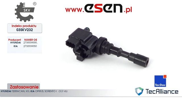 Cewka Zapłonowa  Kia Sorento, Kia Opirus, Hyundai Terracan, Hyundai XG   OE 2730039000, 2730039050