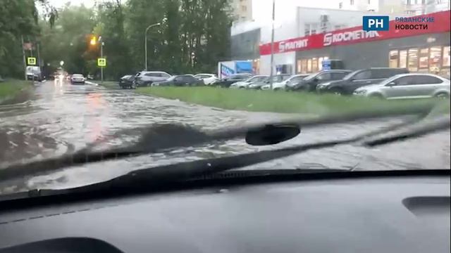 В Рязани после ливня затопило Касимовское и Куйбышевское шоссе