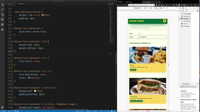 114 Building the store list grid