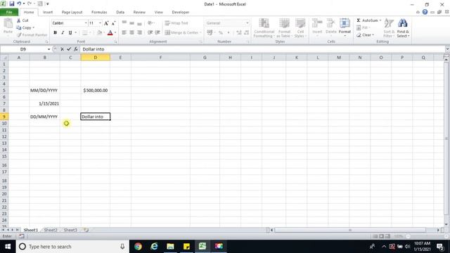 Windows Excel - How to Change Date & Accounting Format