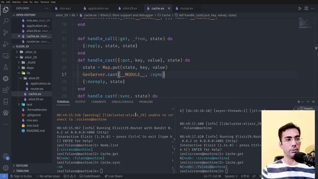 ELIXIR - 29 - Exemplo prático: Criando uma aplicação distribuída rodando em Docker.