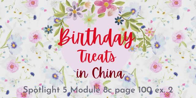 Birthday Treats in China