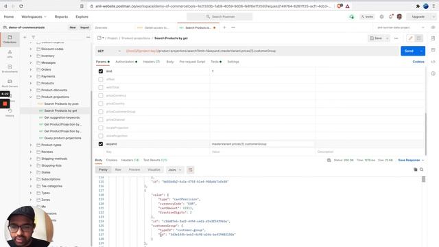 commercetools Product Projections Search Reference Expansion