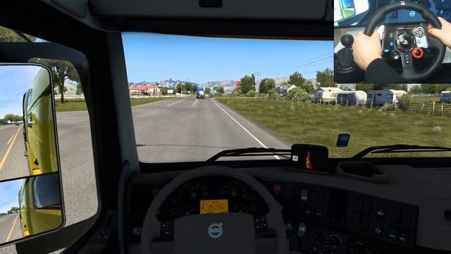 ATS - Volvo VNL Transporting a Compactor Part 2