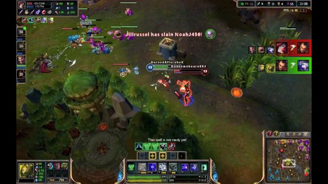 LoL Commentary - Akali Top - Troll Game vs. 5 ADCs (HD)