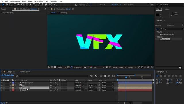 Assigning a glow to a specific color in After Effects ( All Versions)