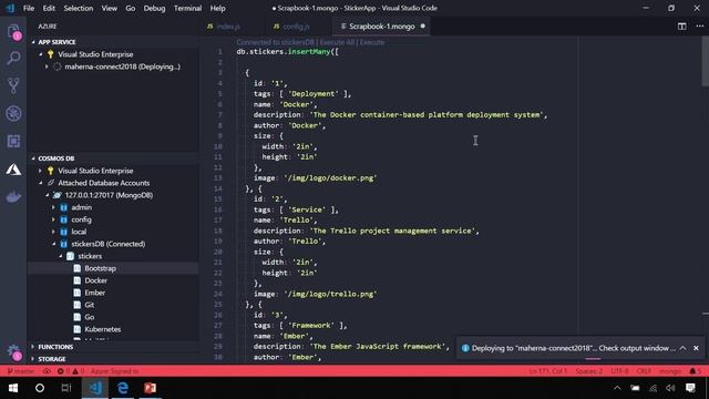 Deploy Node.js and React apps with VSCode, Azure App Service and Cosmos DB