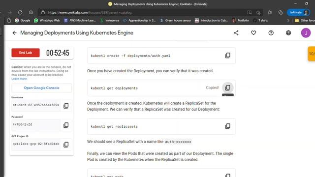 Managing Deployments Using Kubernetes Engine | Quest 3 - Lab 5