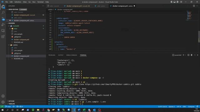 Установка zabbix при помощи docker с нуля