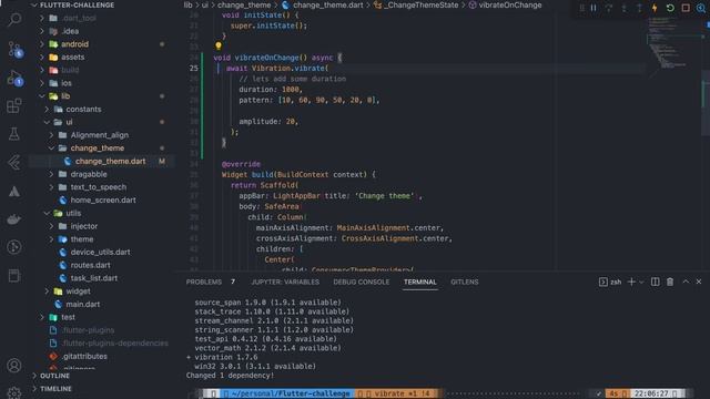 How to use vibration package | Speed Code | Code With Zeeshan | Android | IOS |