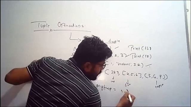 Various Tuple Operations in python  class 46  Dt: 11112020