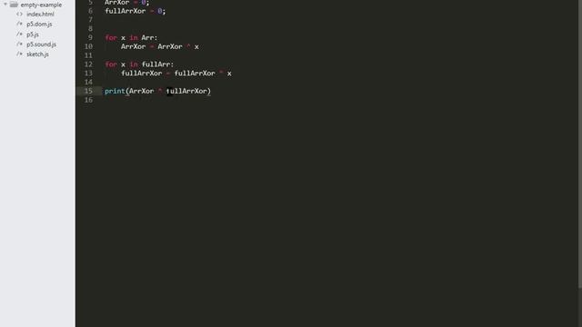 INTERN TECH INTERVIEW- Missing Element  Unpaired Number in Python