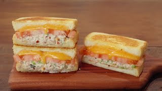 Как приготовить бутерброд с тунцом | Сырный бутерброд с тунцом | Тост с тунцом | Луч Box