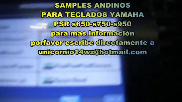 SAMPLES ANDINOS HUAYNOS Y SAYA PARA YAMAHA PSR s650-s670-s750-s950-s970-A2000