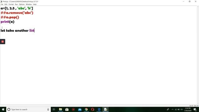 Methods of List in Python removepopextend.. etc - part 13