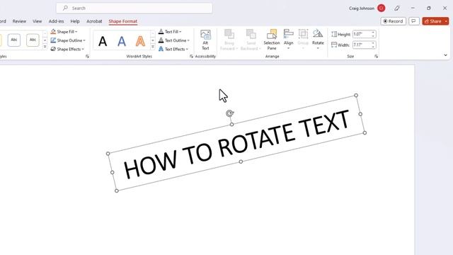 Microsoft PowerPoint: How To Rotate Text In PowerPoint | 365 | *2023*