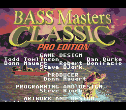 Bass Masters Classic Pro Edition | intro Sega Mega Drive (Genesis).