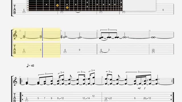Black Sabbath   Fluff GUITAR 2 TABLATURE