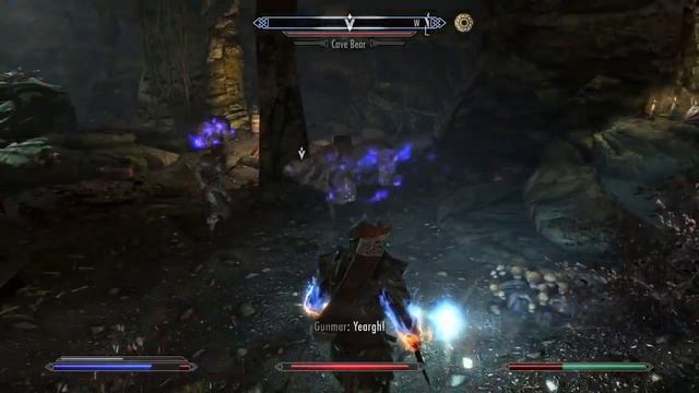 Skyrim Slaying Cave Bears with Gunmar
