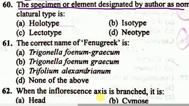 PLANT  TAXONOMY SPECIAL MCQ SERIES 2, TGT, PGT, PCS, ALL OTHERS BIOLOGY EXAMINATION