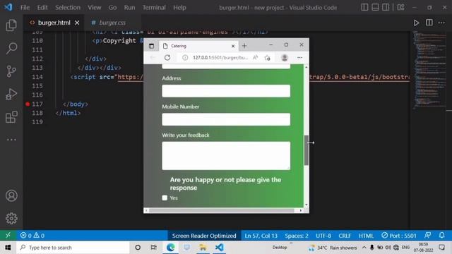 how to create a webpage use html css bootstrap