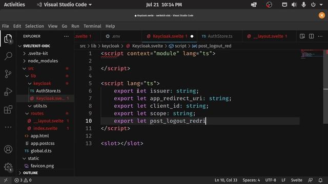 Sveltekit + OpenID Auth (Todo App) | Part 9 Input props to Keycloak Component