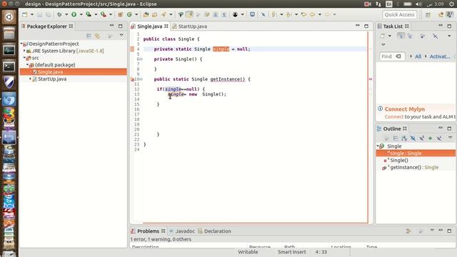 التعرف على ال Singleton design pattern