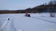 Дед мороз катает детей на Мотобуксировщике МУЖИК