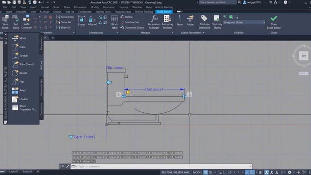 F 02 l Block Test ,Actions and Parameter Sets l Arabic Autodesk®AutoCAD®2021First Completed Advance