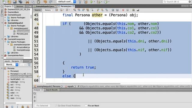 PRG 2019 Abdó 16. Mètode equals II. ArrayList: contains, indexOf, remove