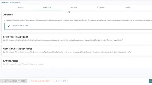 Applications with UDP Ingress
