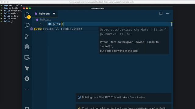 Quick Elixir Hello World