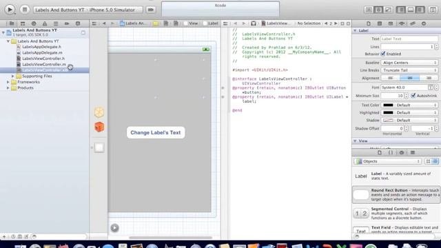 Xcode - Changing a Labels Text with a Button