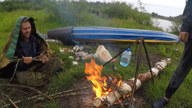 Сплав по реке Пра. День 3. Змея, кость, кладка, ливень и День Рождения