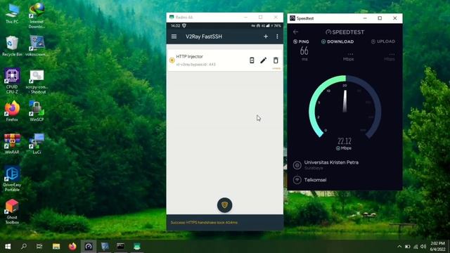 [Review] Uji Kecepatan HTTP Injector VS E-V2ray VS V2ray Fastssh