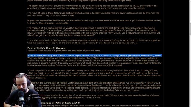 Path of Exile HARVEST NERFS. Are they really necessary?