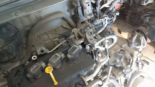 Mitsubishi eK Wagon. Снятие и установка Двс и Акпп. 2 часть.