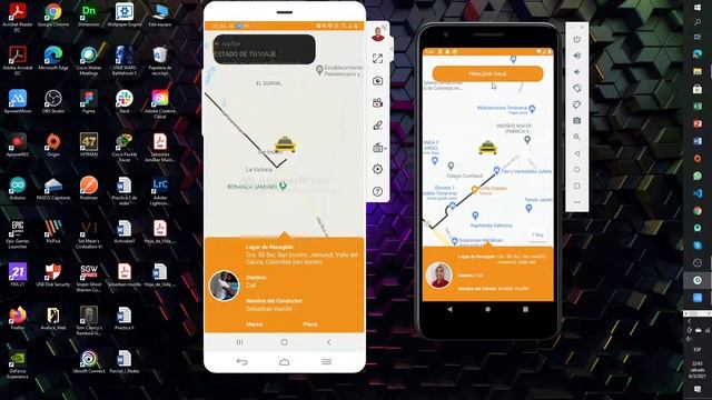 Clone Uber desarrollado en Android studio - Java