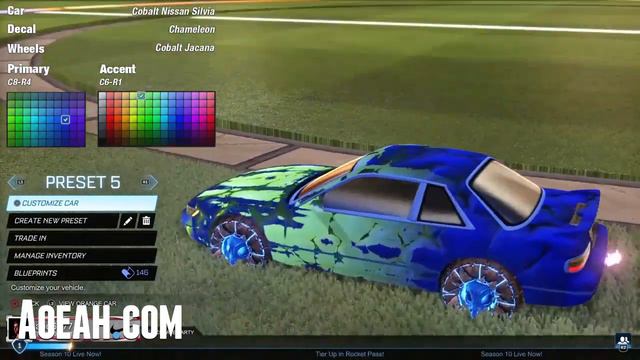 Rocket League Cobalt Nissan Silvia Car Design | AOEAH.COM