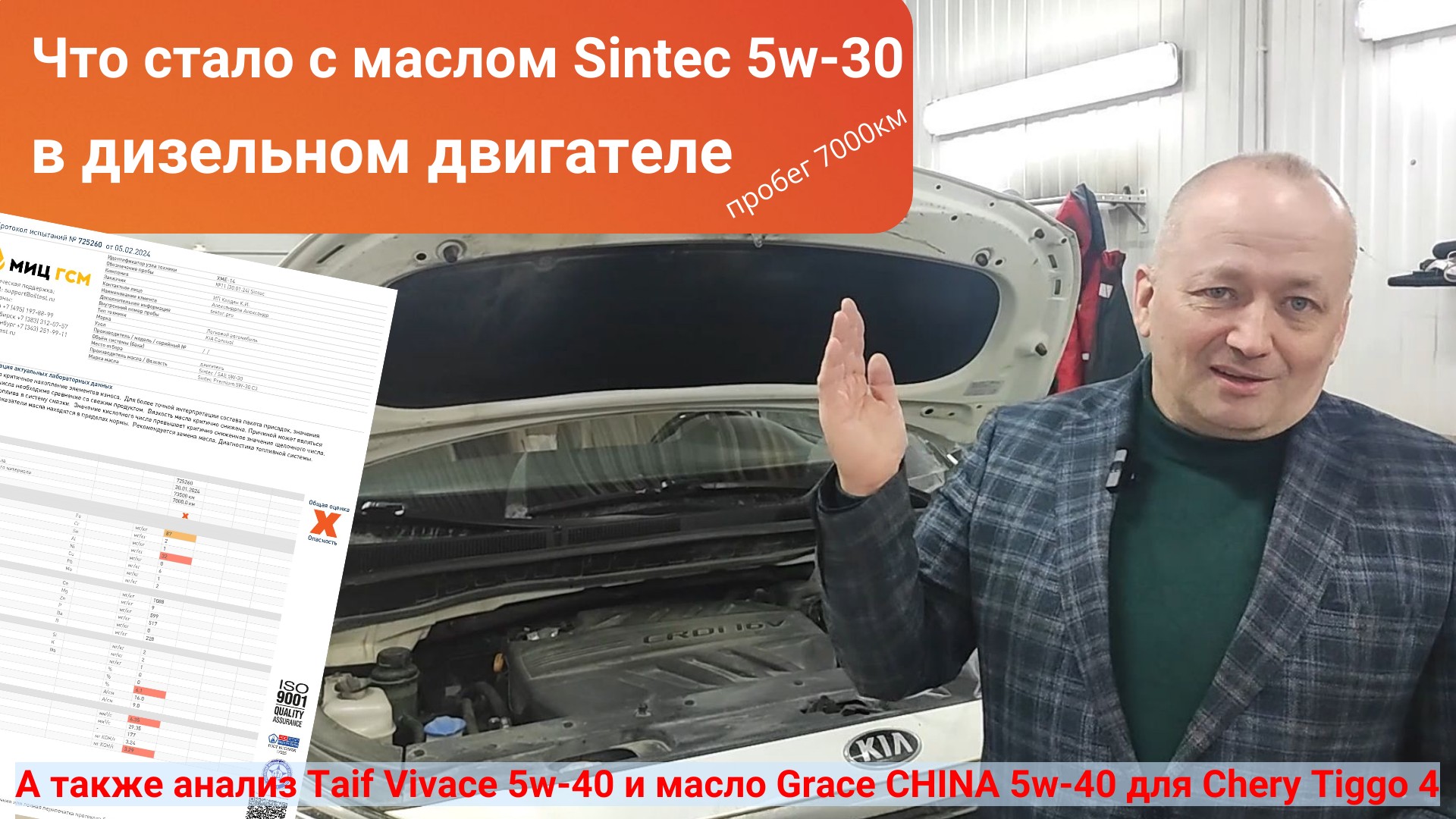 Что стало с маслом Sintec 5w-30 в дизельном двигателе, Taif Vivace 5w-40 и Grace 5w-40 для китайца.