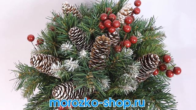 Хвойная композиция ЗАСНЕЖЕННАЯ в кашпо 36 см National Tree Co 31FR14HFRB-14H-1
