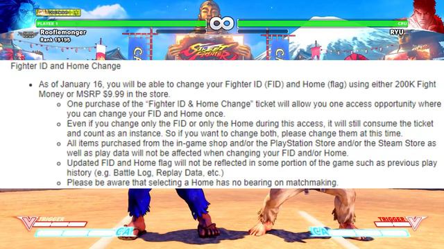 Street Fighter V: Arcade Edition - Official english patch notes are out
