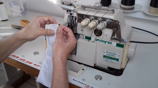 Acabamento  manual de arremate na overlok. Aula 308